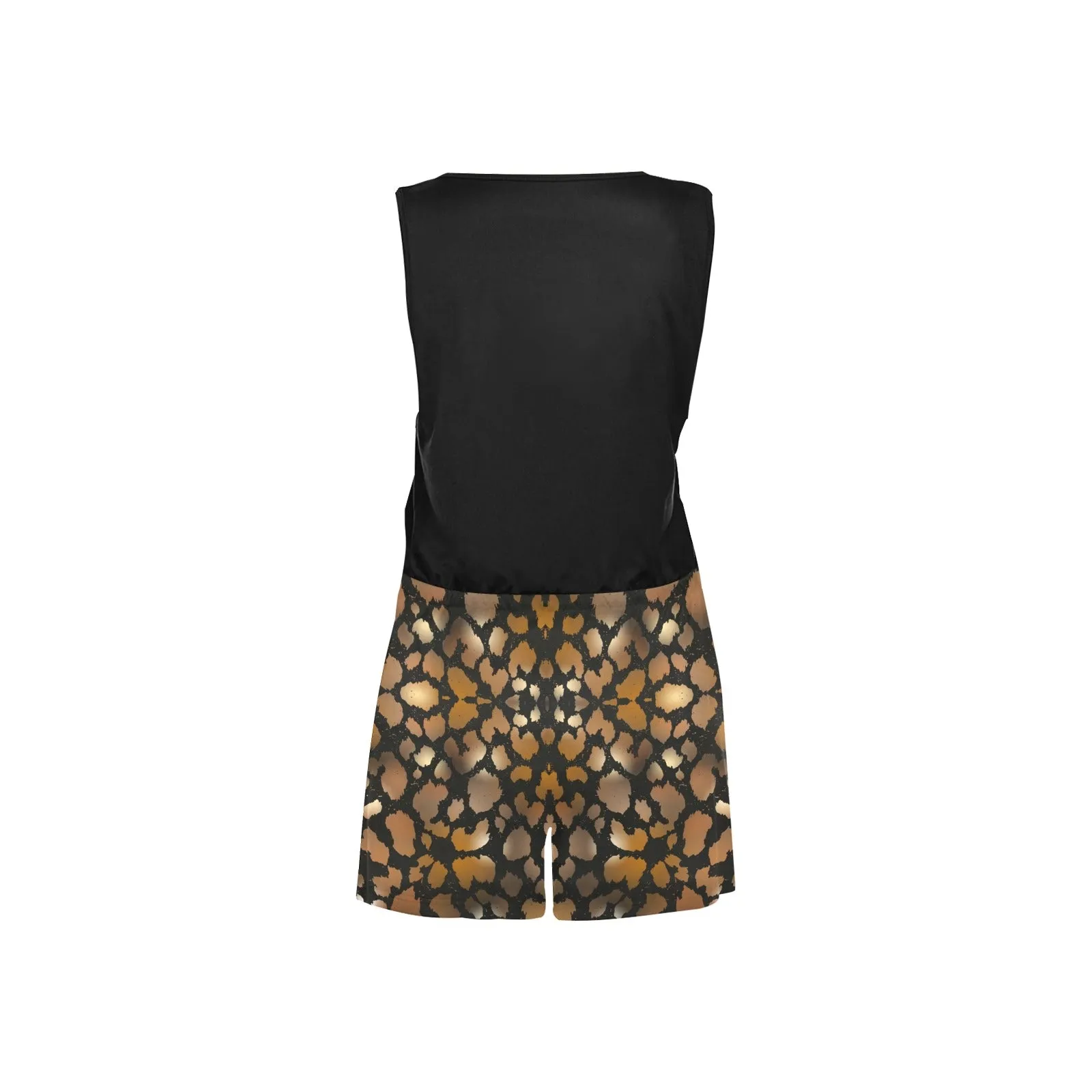 Animal Print Sleeveless Short Jumpsuit up to 2 XL (FWS)