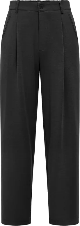 Arach&Cloz 2025 Women's Stretch Wrinkle Free Ankle Business Dress Pants Comfy High Elastic Waisted Work Trousers