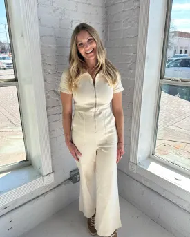 Clear Eyes Denim Zip up Jumpsuit