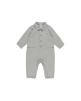 Collared Baby Jumpsuit Forest Gingham