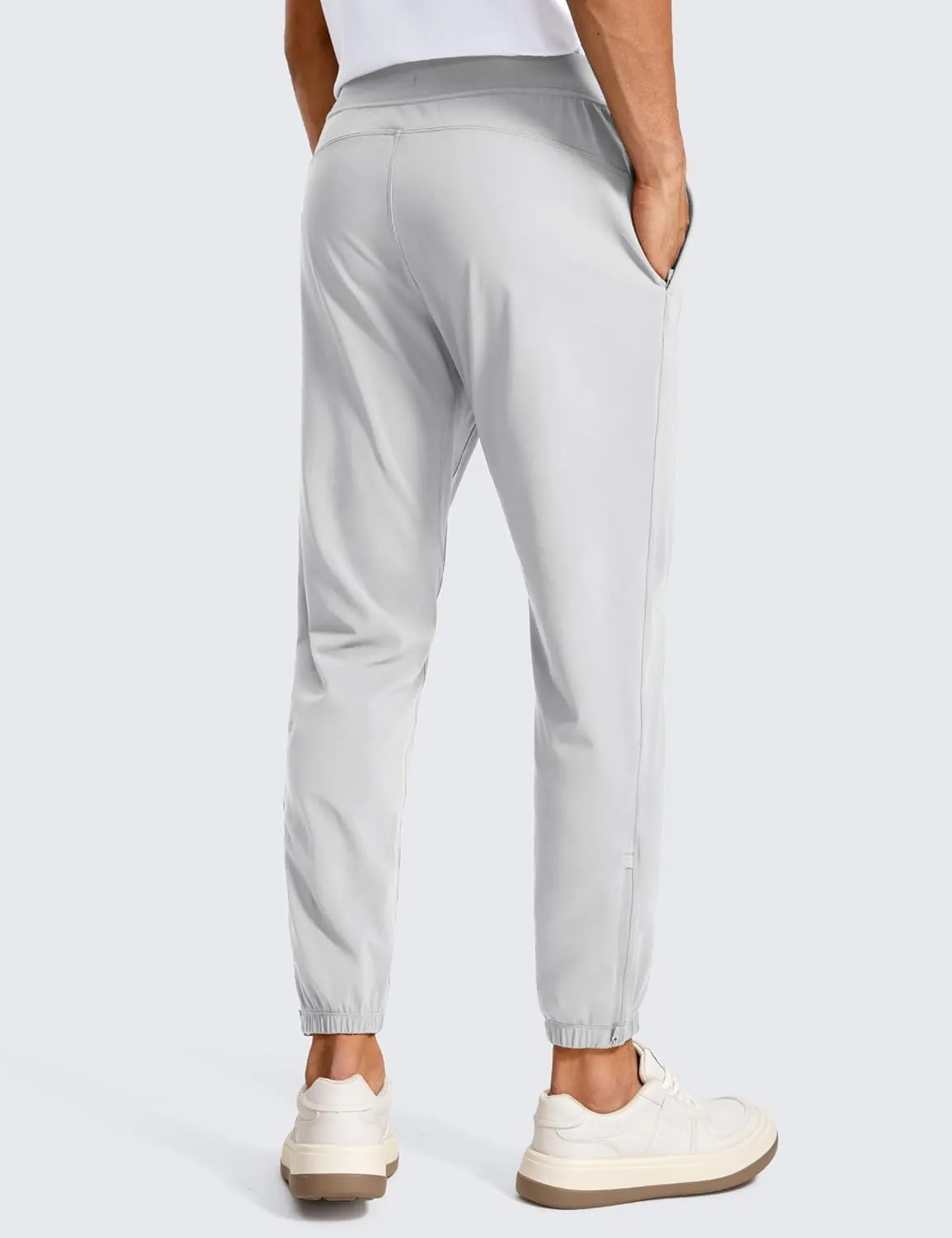 CRZ YOGA Mens 4-Way Stretch Comfy Athletic Pants - 28" Track Hiking Golf Gym Workout Joggers
