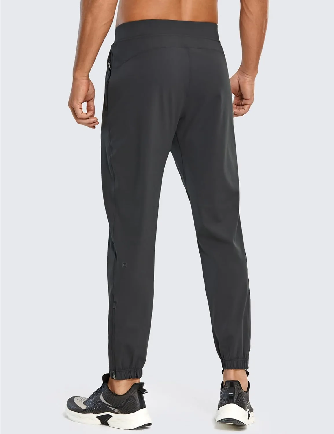 CRZ YOGA Mens 4-Way Stretch Comfy Athletic Pants - 28" Track Hiking Golf Gym Workout Joggers
