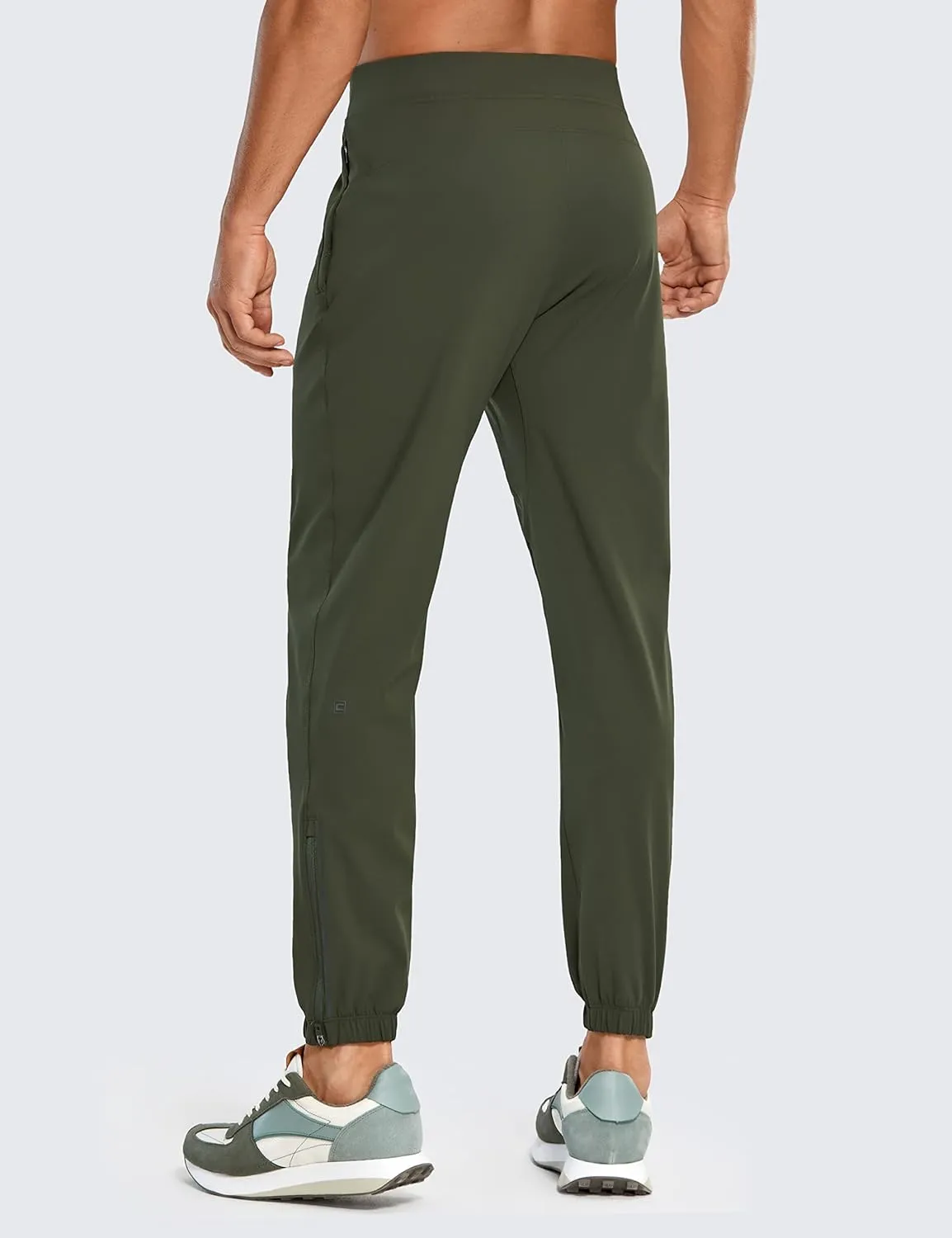 CRZ YOGA Mens 4-Way Stretch Comfy Athletic Pants - 28" Track Hiking Golf Gym Workout Joggers