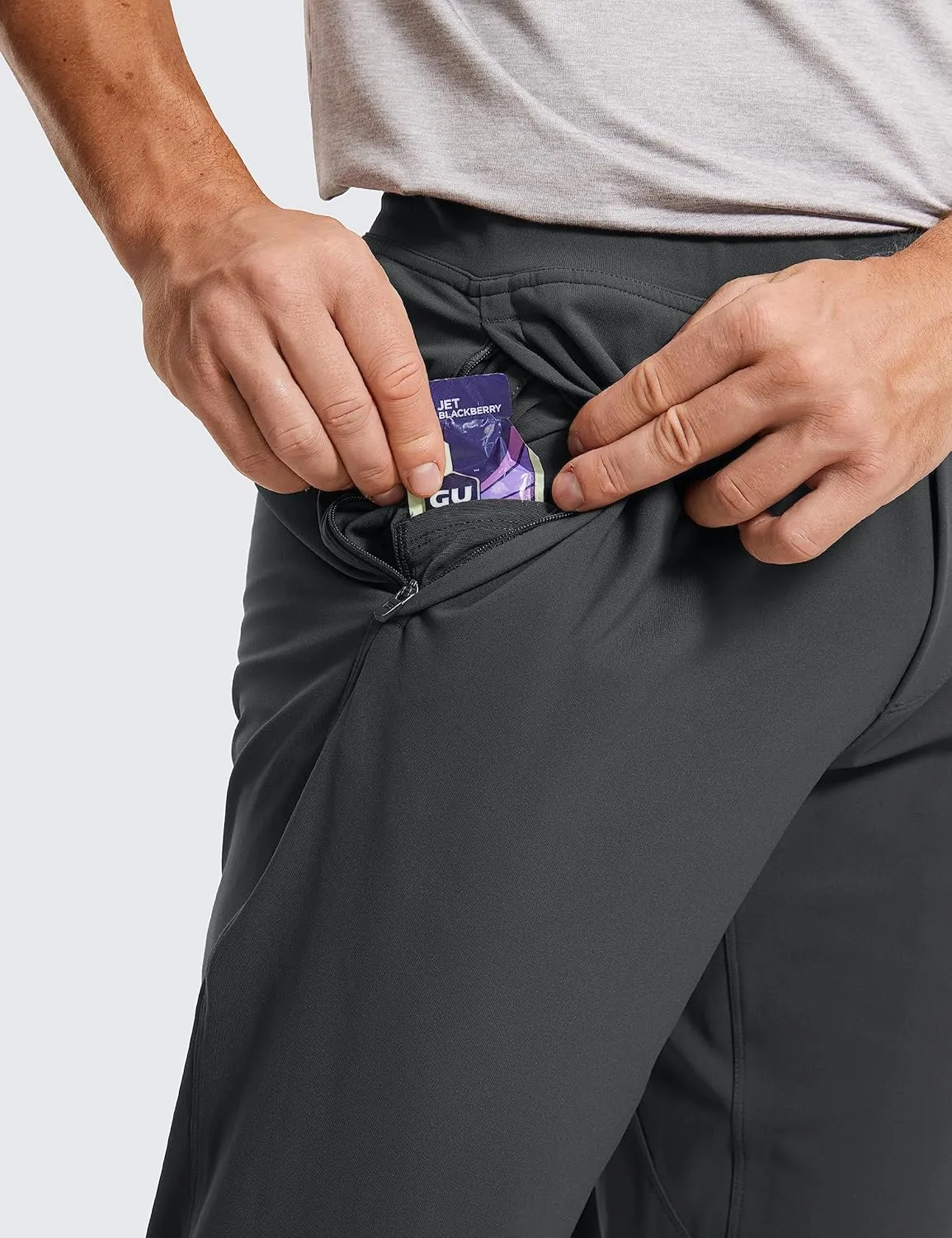 CRZ YOGA Mens 4-Way Stretch Comfy Athletic Pants - 28" Track Hiking Golf Gym Workout Joggers