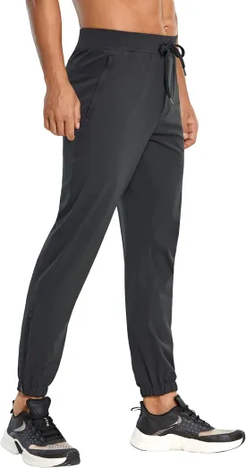CRZ YOGA Mens 4-Way Stretch Comfy Athletic Pants - 28" Track Hiking Golf Gym Workout Joggers