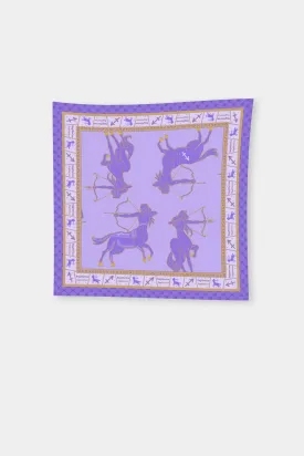 Designer Scarf Zodiac Sign in Light Purple