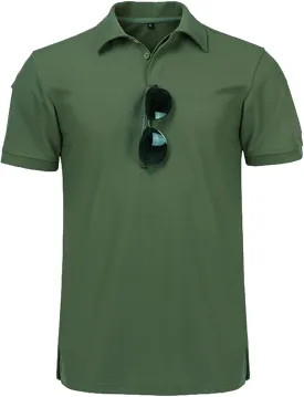disi Mens Polo Shirts Quick-Dry Cool Short Sleeve Sports Casual Tennis Golf Shirt for Men