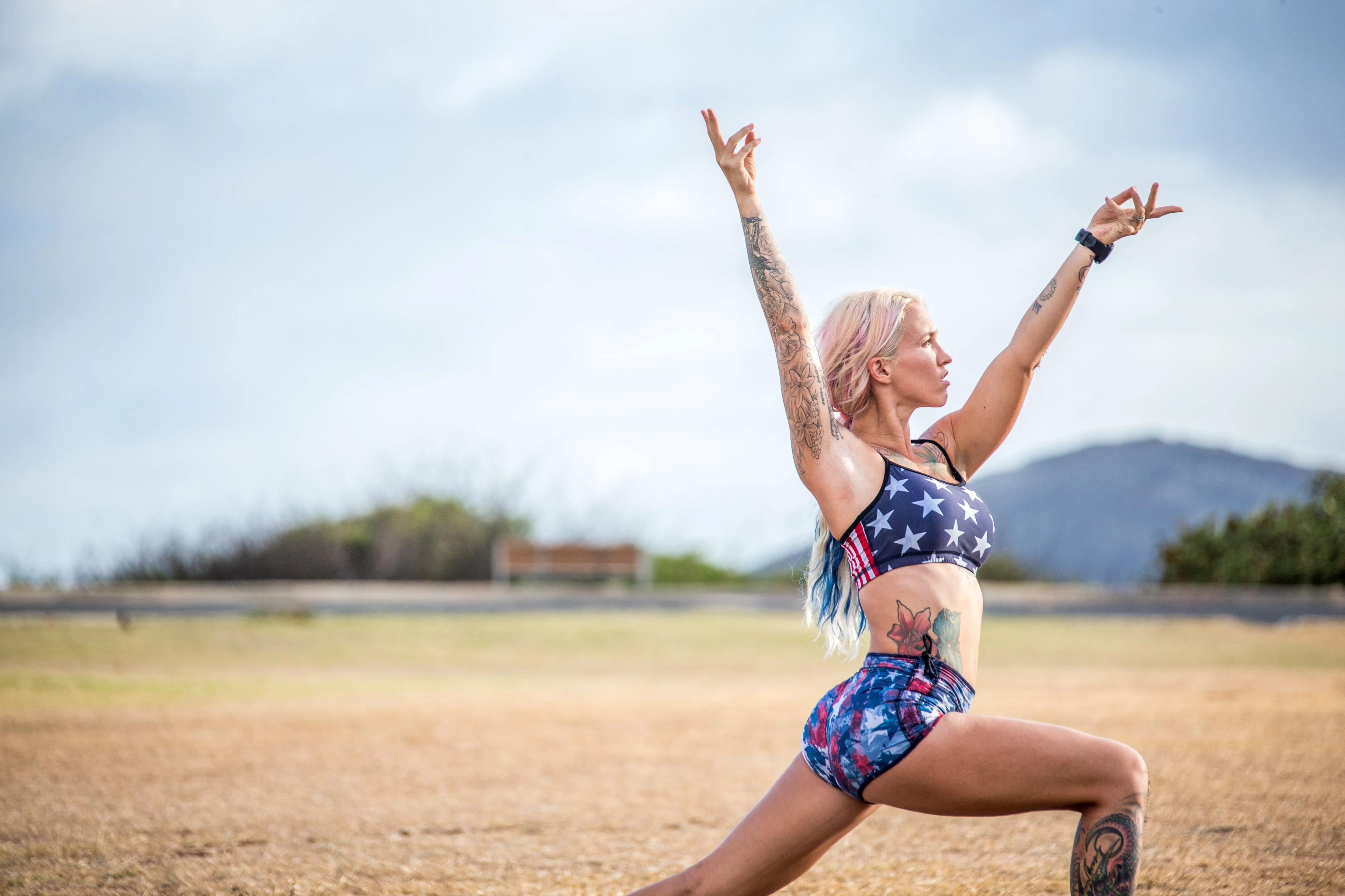 DRAWSTRING SHORTS STARS & STRIPES/ BLUE STARS