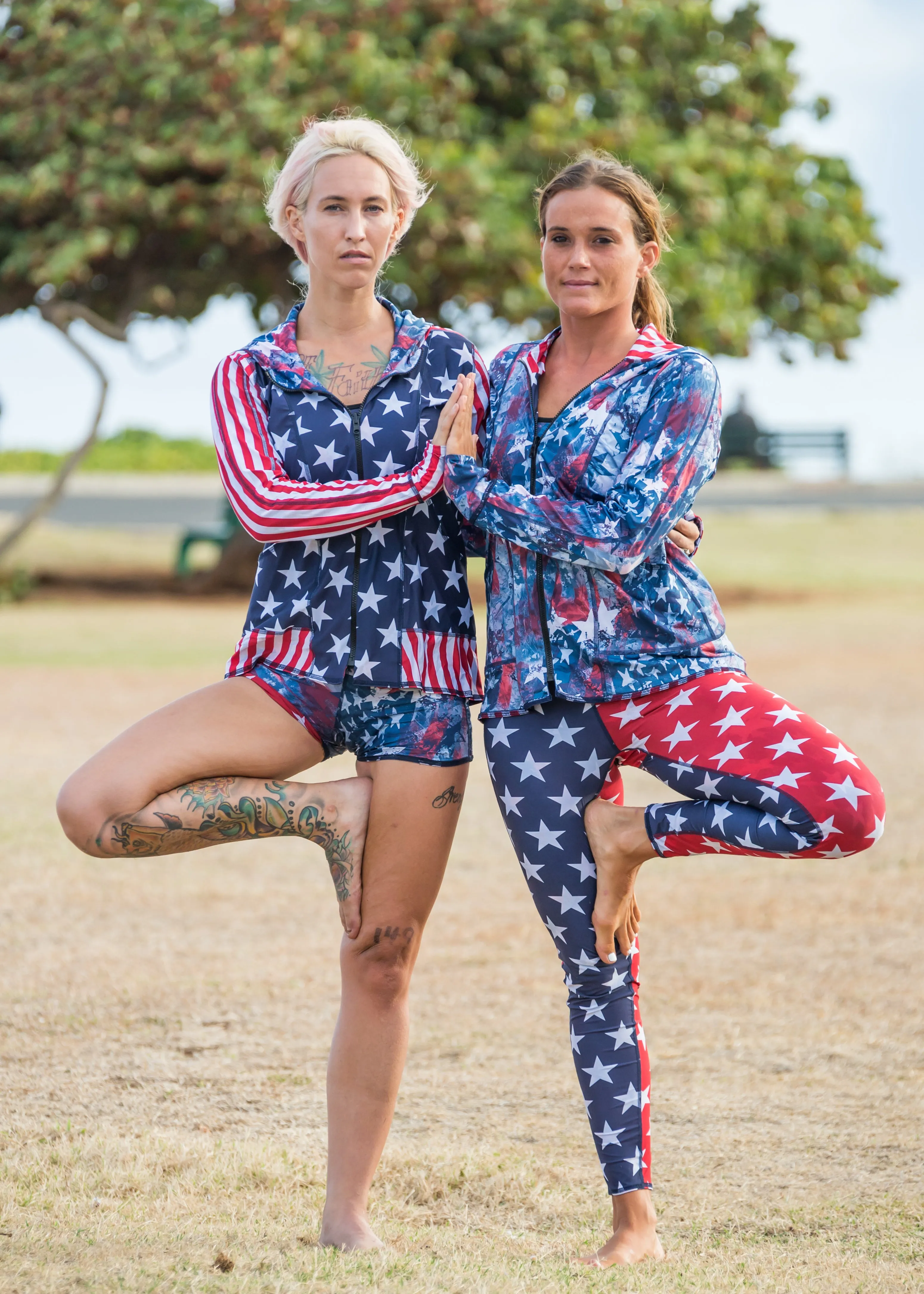 DRAWSTRING SHORTS STARS & STRIPES/ BLUE STARS