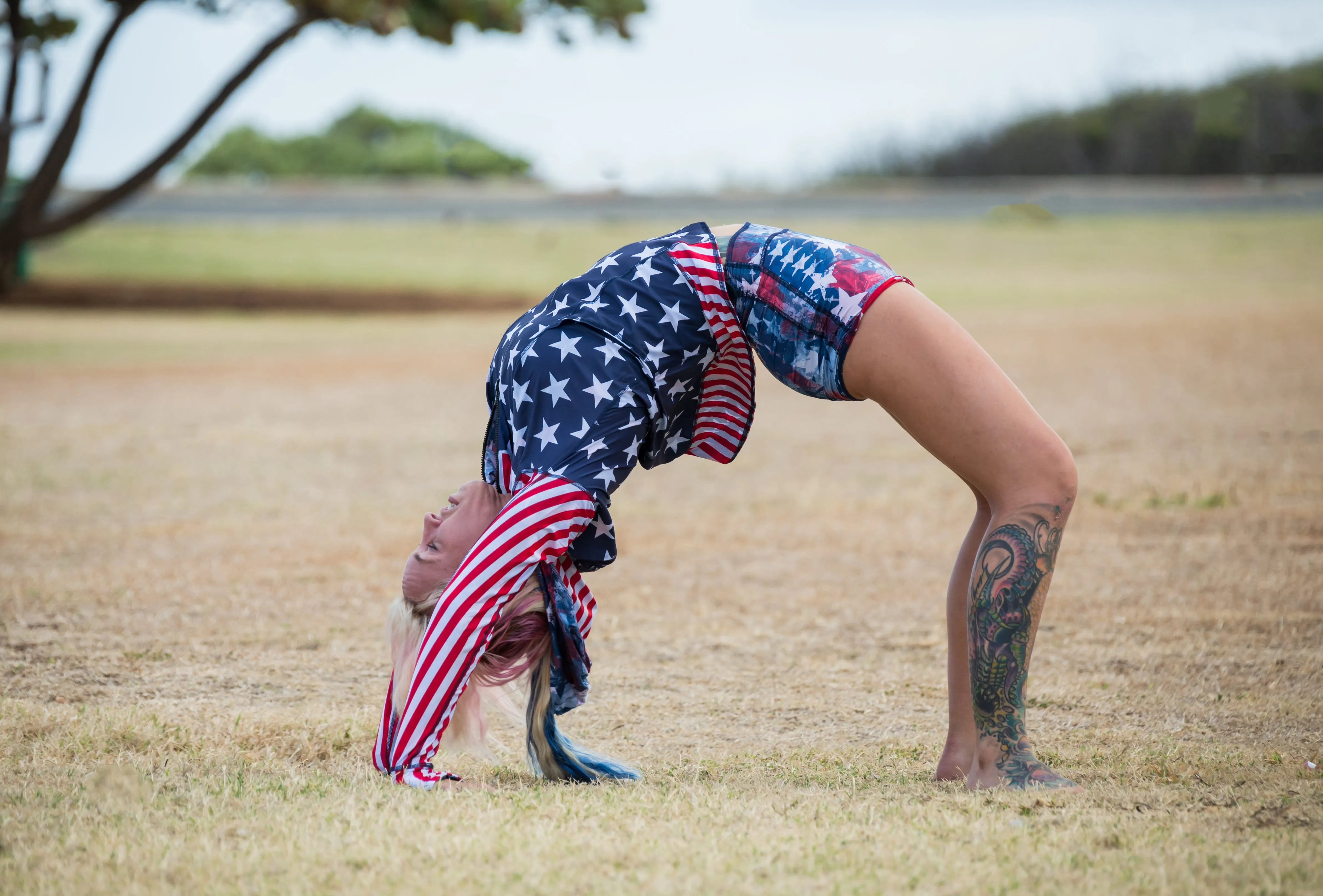 DRAWSTRING SHORTS STARS & STRIPES/ BLUE STARS