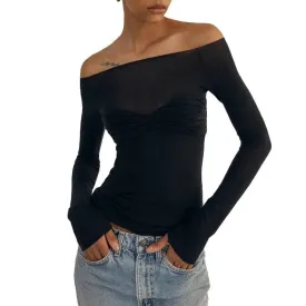 Fairycore Off-Shoulder Long Sleeve Blouse