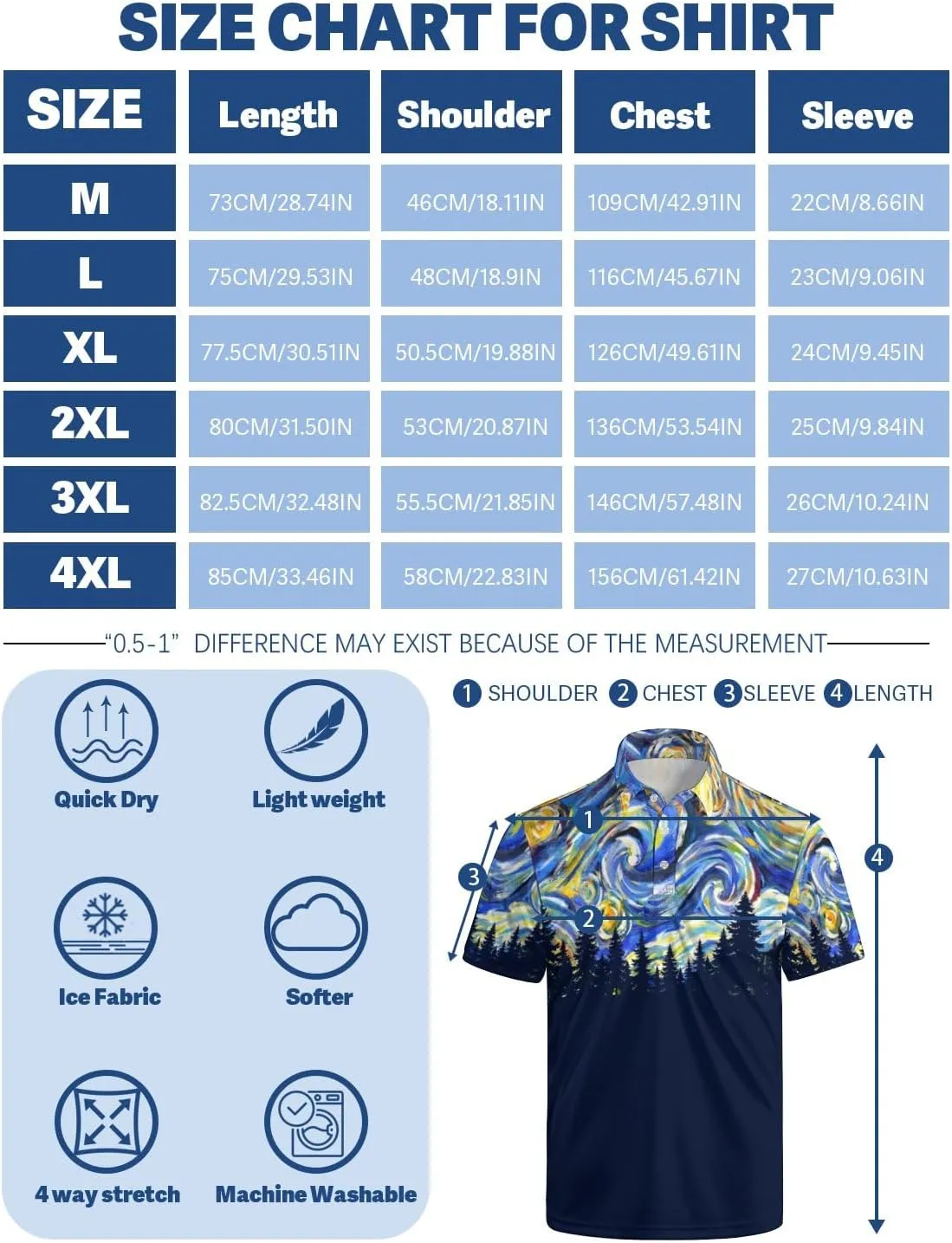 Funny Golf Shirts for Men Moisture Wicking Men's Fun Golf Polo Shirts Quick-Dry Polo Shirts Short Sleeve