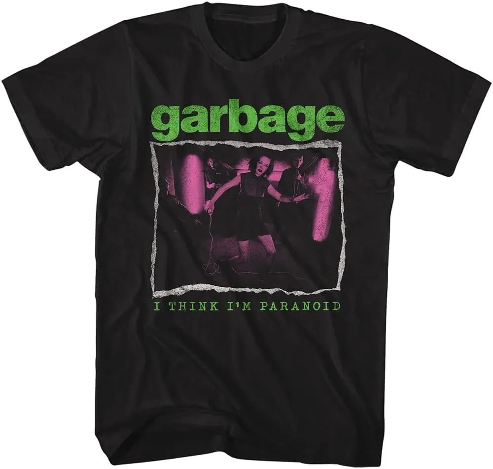 Garbage Rock Band I Think I'm Paranoid Short Sleeve T-Shirts 90s Music Cool Graphic Tees