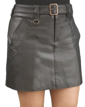 Hipster Leather Mini Skirt