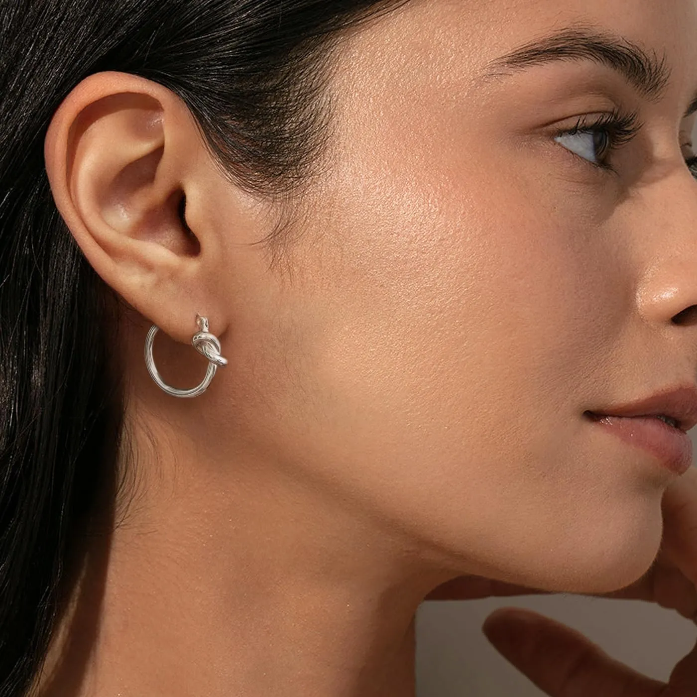 Hoop Earrings for Women 14K Gold Plated/Silver Hoops Simple Gold Knot Huggie Small Hoop Earrings Set Trendy Gold Hoops Everyday Wear Gold Earrings for Women Jewelry