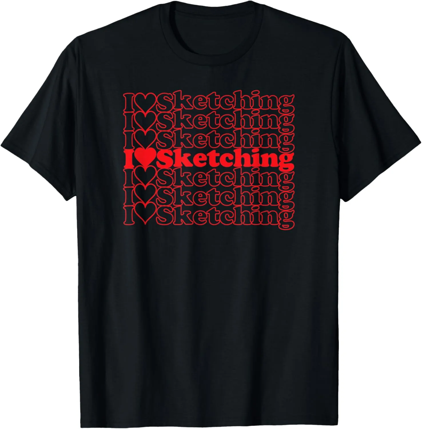 I Love Sketching Cool Vintage Inspired for Sketch Artists T-Shirt