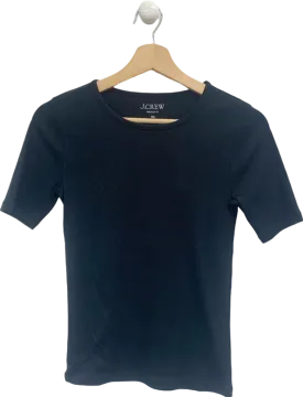 J.Crew Black Short-Sleeve T-Shirt UK XS
