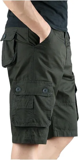 Mens Summer Cargo Shorts Lightweight Outdoor Beach Dress Work Walking Golf Shorts Big and Tall Pants with Pockets