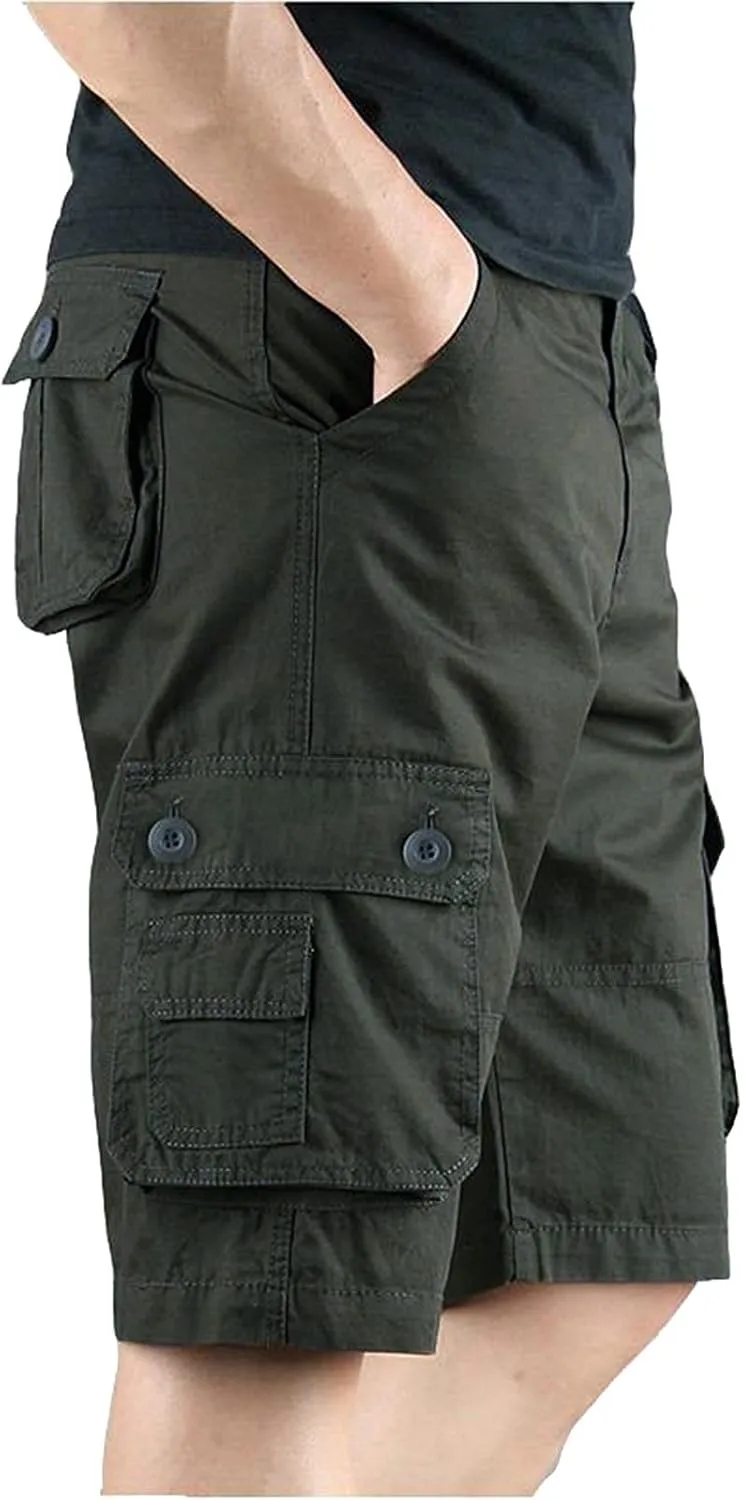 Mens Summer Cargo Shorts Lightweight Outdoor Beach Dress Work Walking Golf Shorts Big and Tall Pants with Pockets
