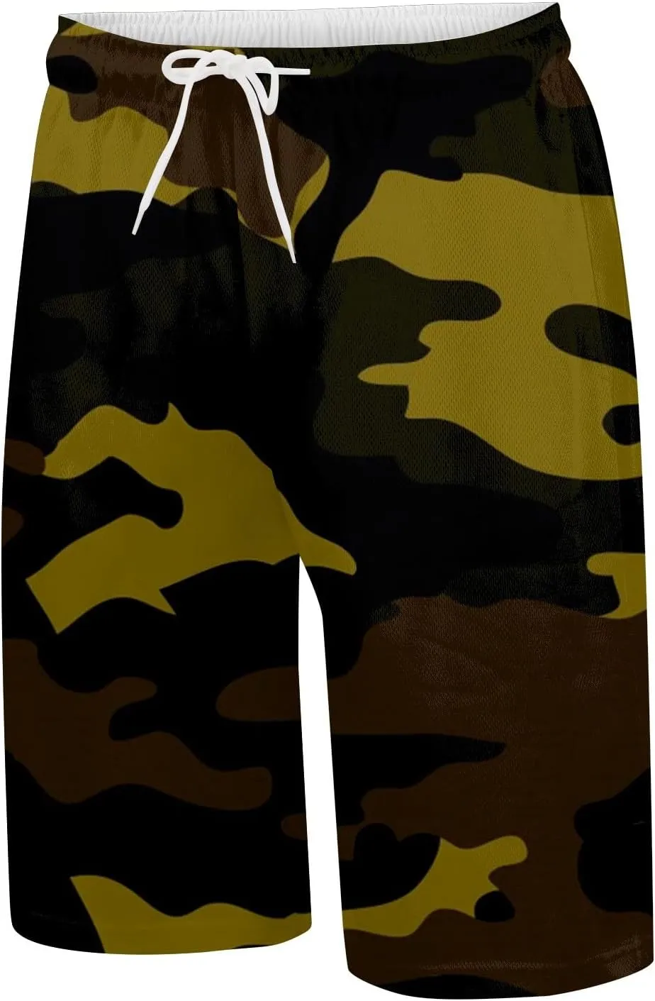 Mens Summer Casual Camo Shorts Drawstring Lightweight Outdoor Beach Shorts Loose Big and Tall Pants for Vacation