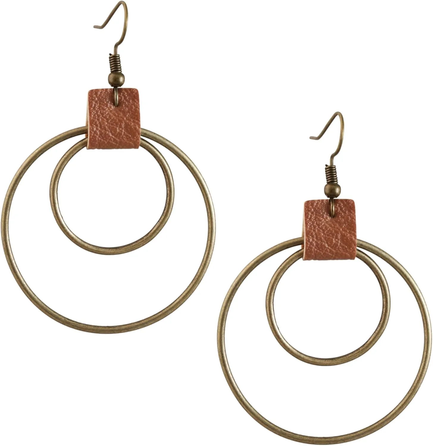MINACHI Boho Earrings for Women, Boho Chic Vintage Large Double Hoop Circle Dangle Drop Earrings, Bohemian Jewelry Gift