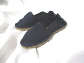 NEW FRENCH SOULE FRANCE ESPADRILLE Shoe 37 BLACK Canvas SLIPPER  LOAFER Moc
