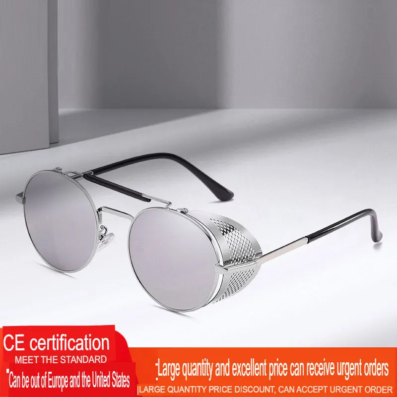 New Steampunk Glasses Personalized Windshield Sunglasses Retro Color Film Reflective Toad Mirror