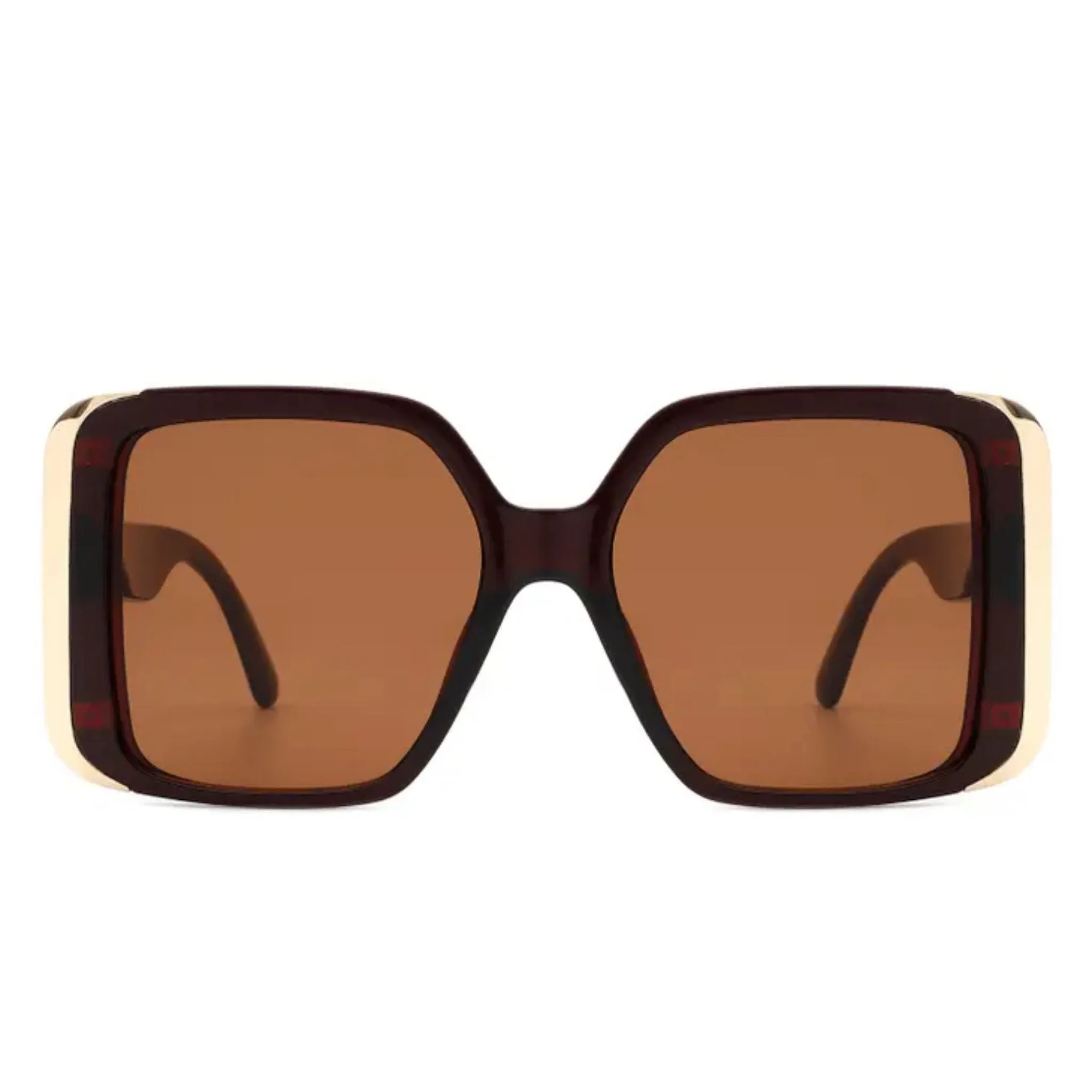 Oversized Gold Detail Sunglasses
