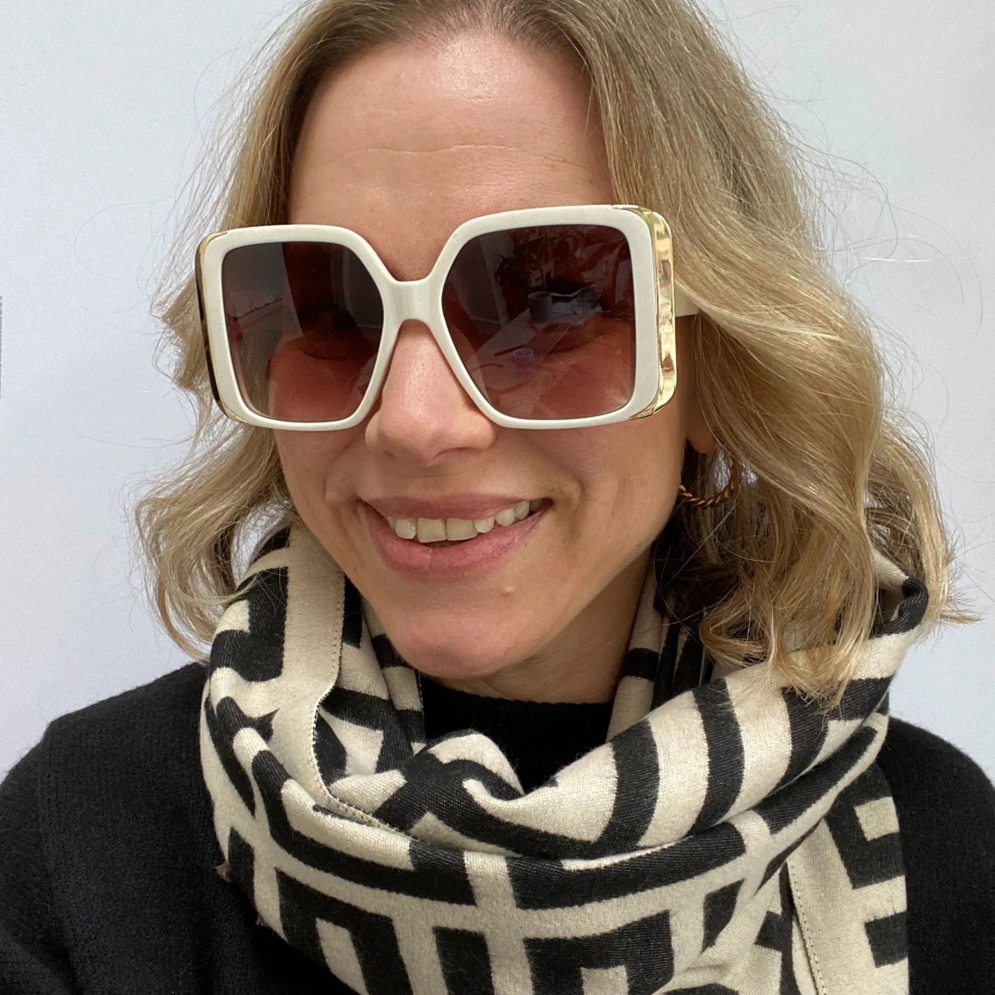 Oversized Gold Detail Sunglasses