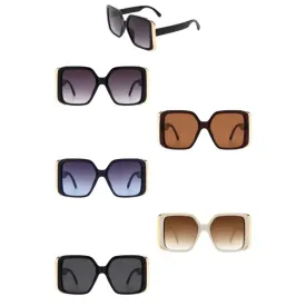 Oversized Gold Detail Sunglasses