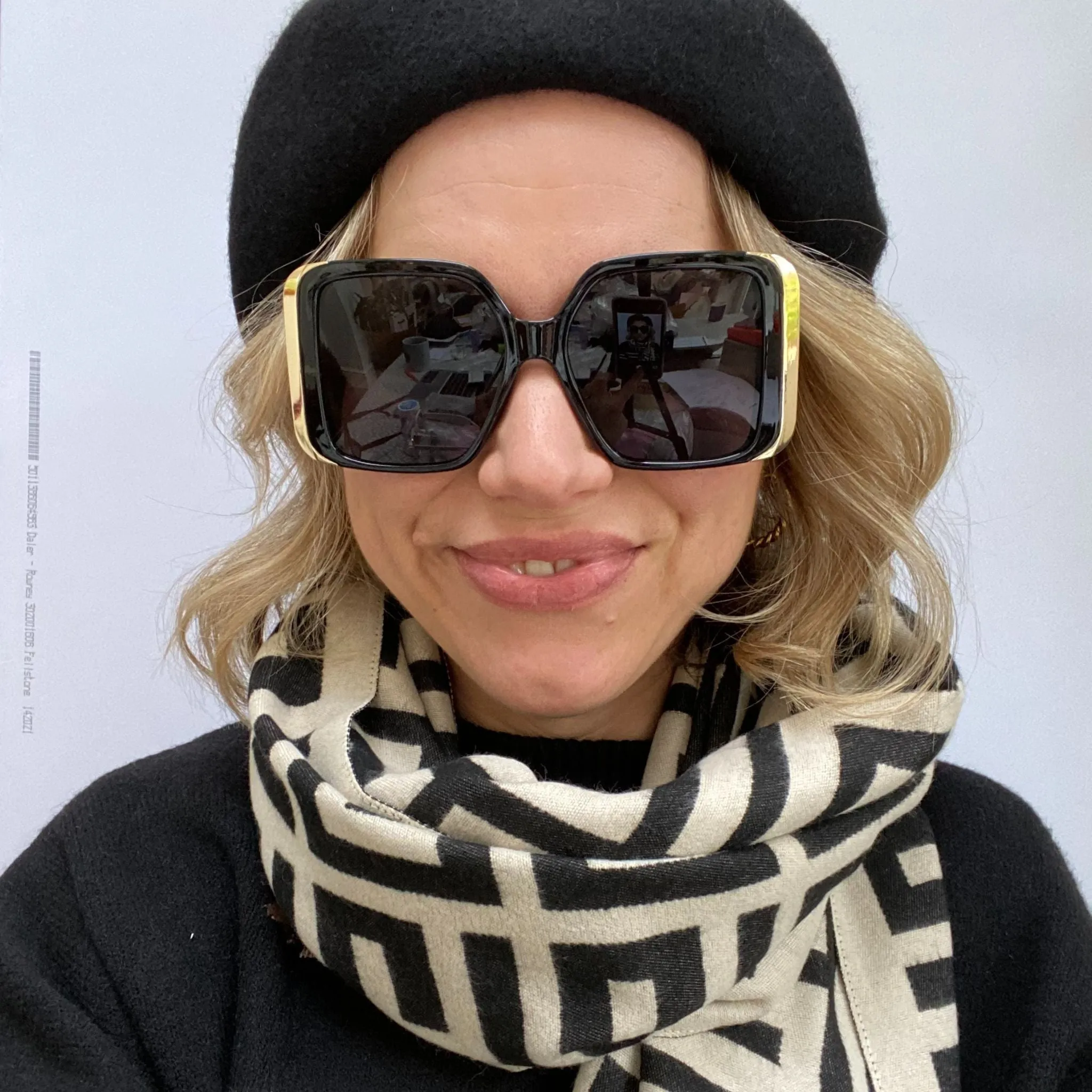 Oversized Gold Detail Sunglasses