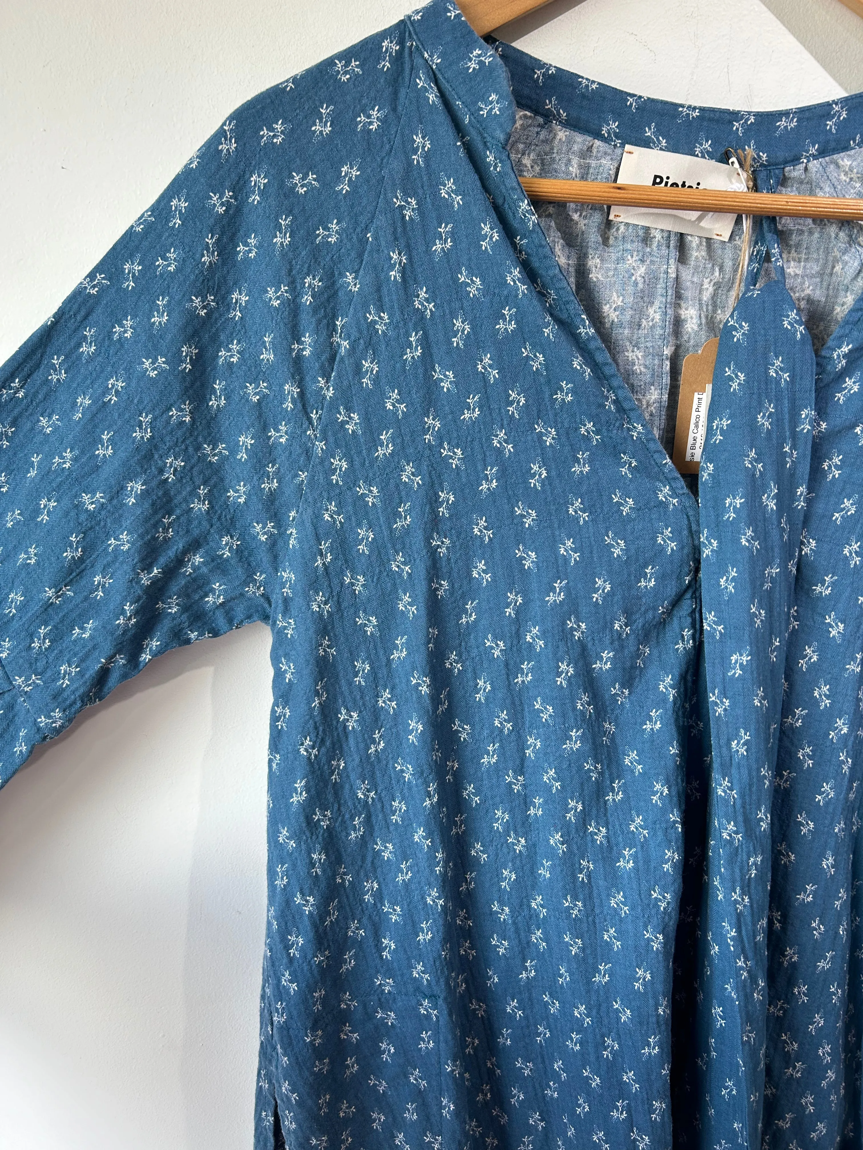 Pietsie Blue Calico Print Dress