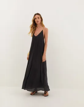 Rebeca Long Dress - Black