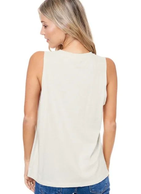 Rock & Roll Vintage1978 Mineral Wash Bone Relaxed Graphic Tank