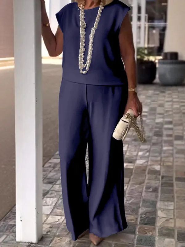 Simple And Elegant Ladies Two Piece Suit