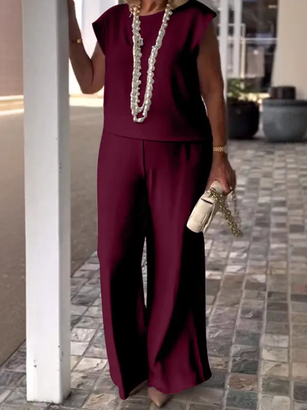 Simple And Elegant Ladies Two Piece Suit