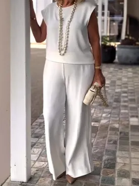 Simple And Elegant Ladies Two Piece Suit