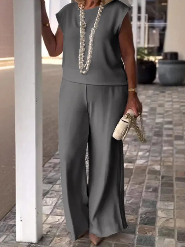 Simple And Elegant Ladies Two Piece Suit