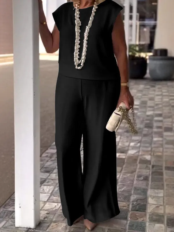 Simple And Elegant Ladies Two Piece Suit