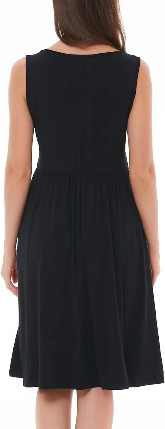 Smallshow Women's Sleeveless Nursing Dresses Patchwork Maternity Breastfeeding Dress