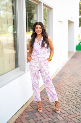 The Jasmine Utility Jumpsuit-Floral