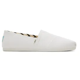 TOMS Alpargata White 100% Cotton Female Slip On Ladies Shoes