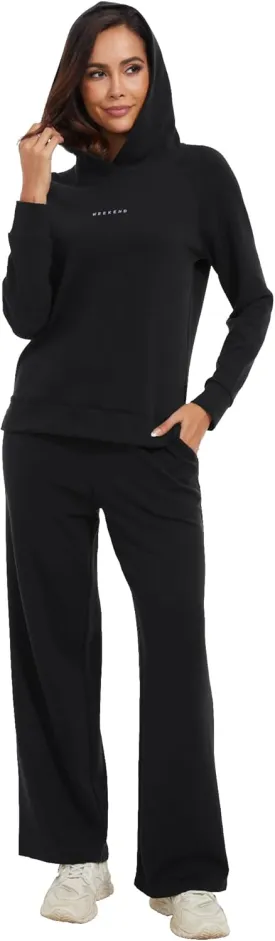 WiWi Women Outfits Sweatsuits Lounge Hoodie Set for Womens Long Sleeve Hoodies and Jogger Pant Tracksuit S-XXL