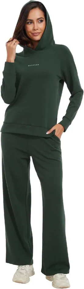 WiWi Women Outfits Sweatsuits Lounge Hoodie Set for Womens Long Sleeve Hoodies and Jogger Pant Tracksuit S-XXL